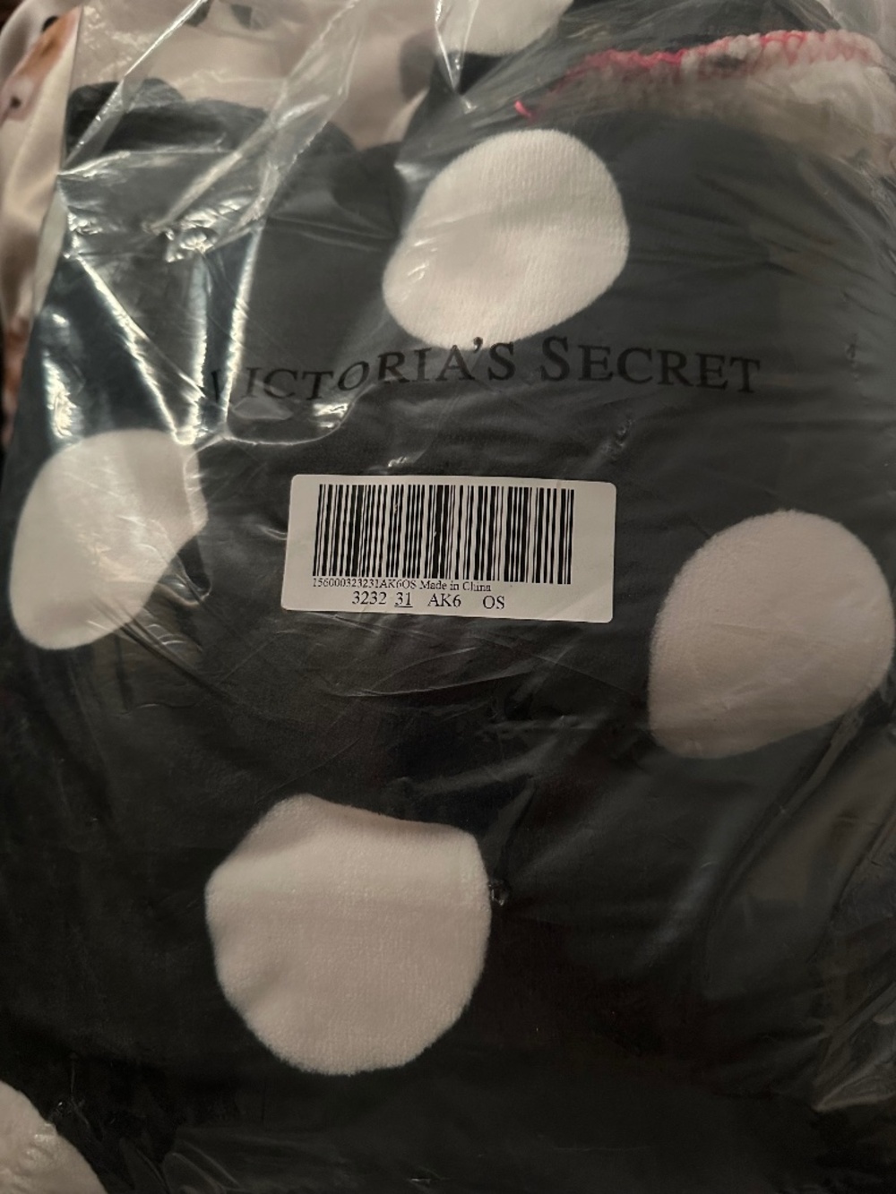 Victoria Secret polka dot throw blanket